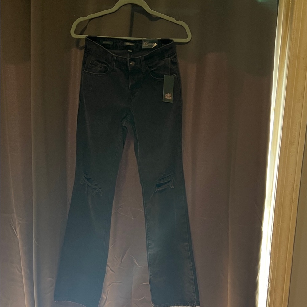 wild fable Black Distressed Flare Jeans